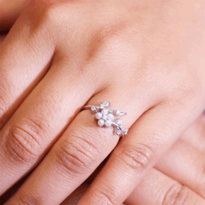 Pearl Blossom Silver Ring