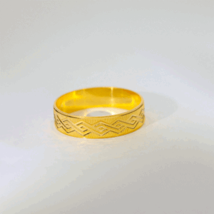 Zig Style Gold Bands