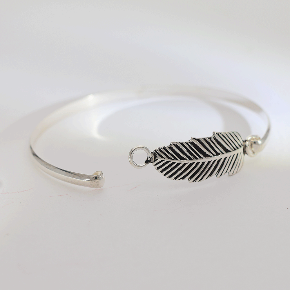 LeafLove Silver Baby Kangan