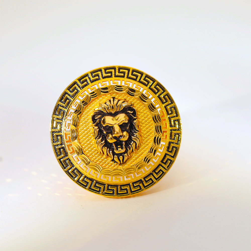 Royal Lion Gold Gents Ring - Image 2