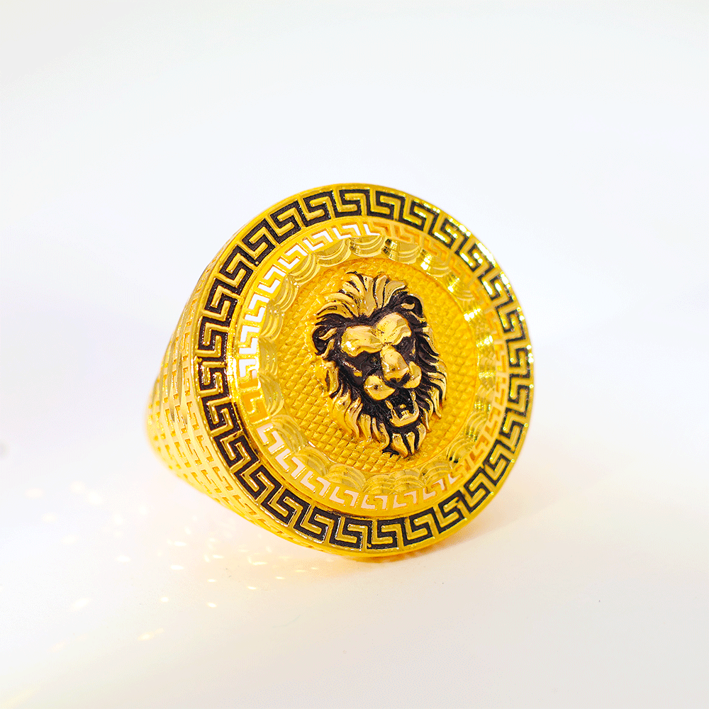 Royal Lion Gold Gents Ring