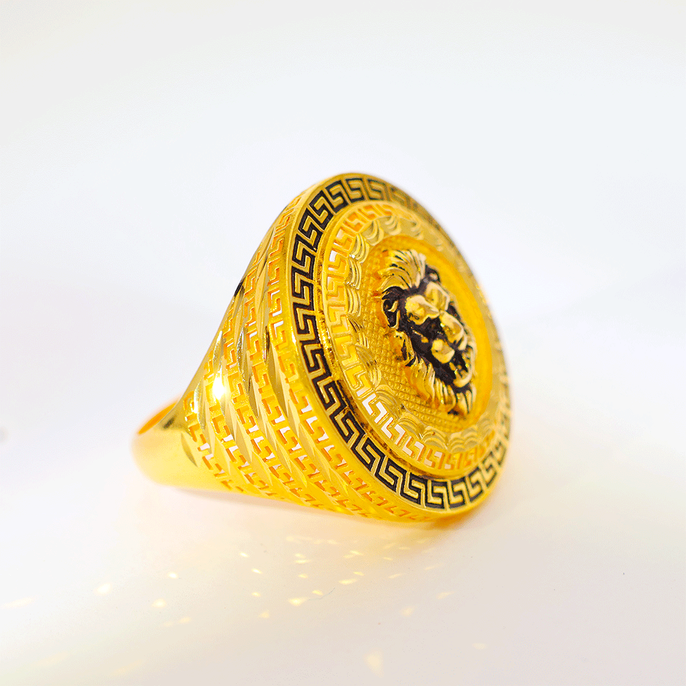 Royal Lion Gold Gents Ring - Image 5