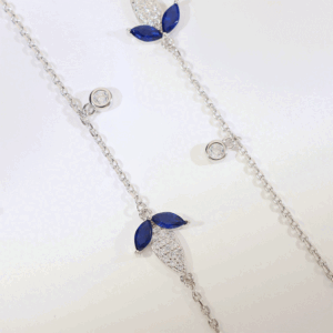 BlueLeaf Silver Baby Anklets