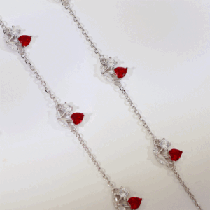 HeartBloom Silver Baby Anklets