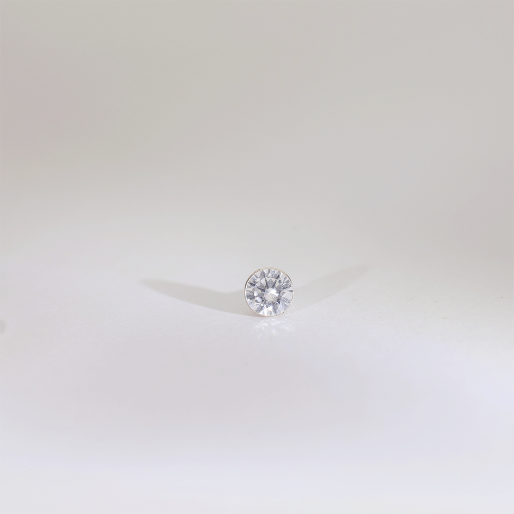 Minimal Luxe Solitaire Nosepin (Single Piece) - Image 2