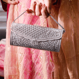 Royal Silver Handcrafted Clutch Purse
