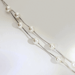 Pearl Cascade Silver Bracelet
