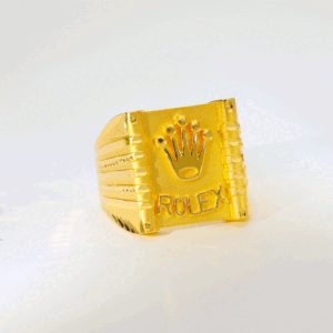 Crown King Gold Gents Ring