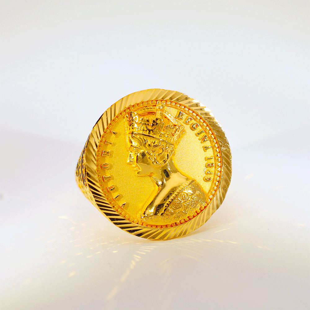 Heritage Coin Gold Gents Ring - Image 2