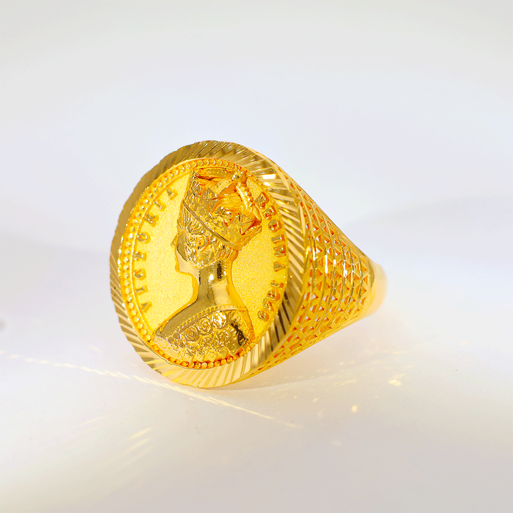 Heritage Coin Gold Gents Ring - Image 5