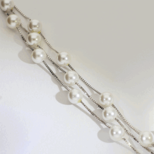 Pearl Cascade Silver Bracelet