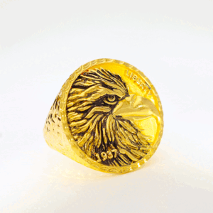 Liberty Eagle Gold Gents Ring