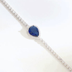Blue Drop Silver Bracelet