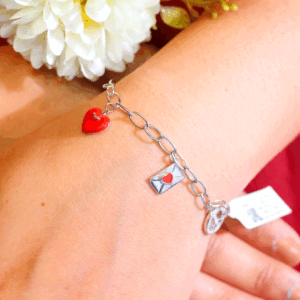 Heart Message Charm Bracelet