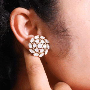 Classic Kundan Flower Studs