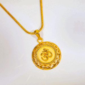 Divine OM Circle Gold Pendant