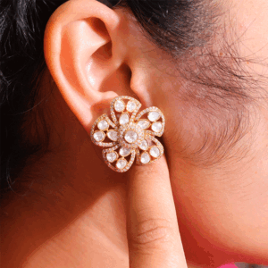 Royal Bloom Kundan Stud Earrings