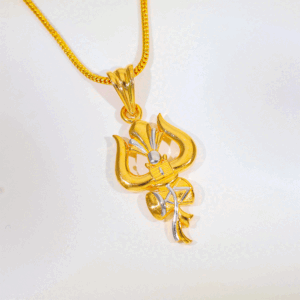 Divine Trishul Gold Pendant