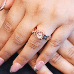 Royal Greek Dial Ladies Silver Ring