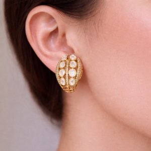Royal Oval Kundan Stud Earrings