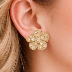 Royal Bloom Kundan Stud Earrings