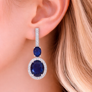 Sapphire Glow Drop Earrings