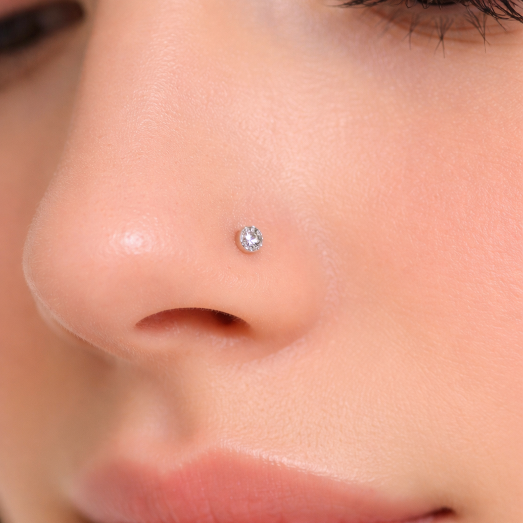MiniGlow Bezel Nose pin (Single Piece)