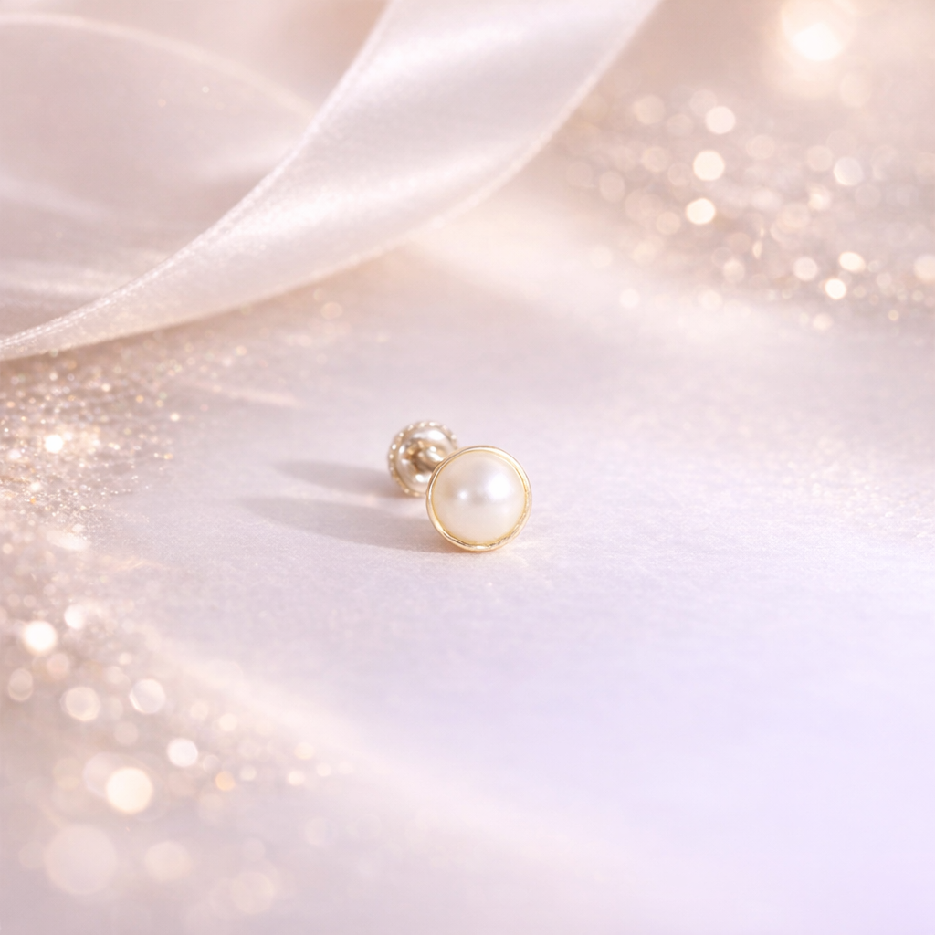 PearlAura Classic Nose pin (Single Piece) - Image 5
