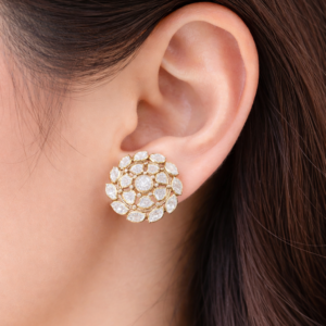 Classic Kundan Flower Studs