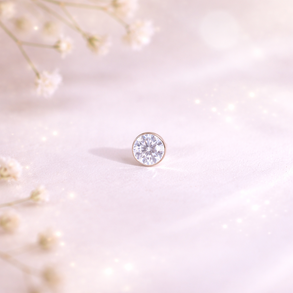 Royal Spark Solitaire Nose pin (Single Piece) - Image 5