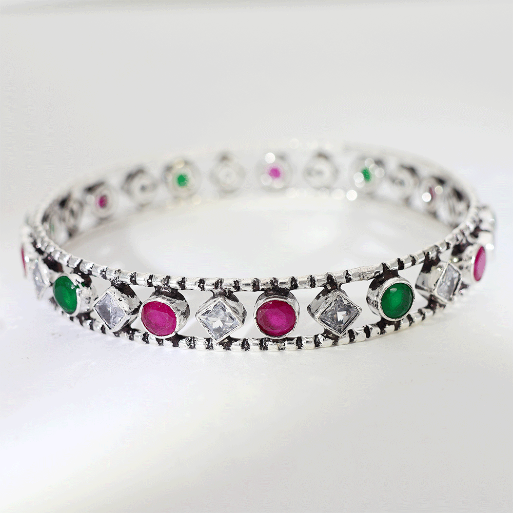 Heritage Multistone Kada Bangles - Image 3