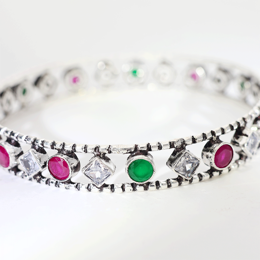 Heritage Multistone Kada Bangles - Image 4