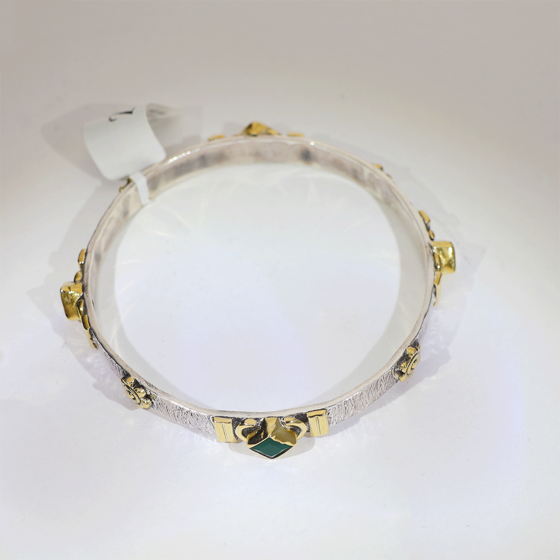 Emerald Royale Dual Tone Designer Bangles - Image 7