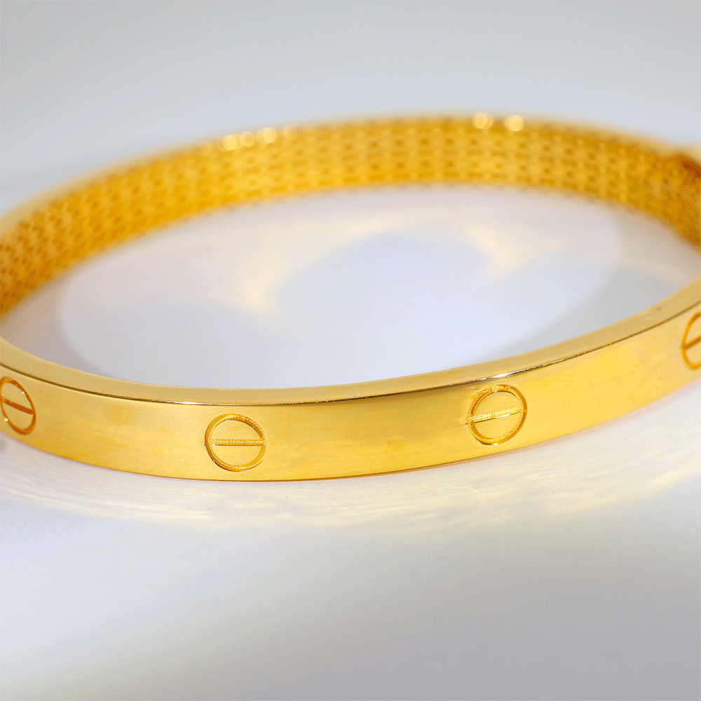 Classic Screw Gold Ladies Bracelet - Image 2