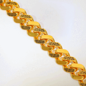 Greek Link Gold Gents Bracelet