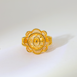 Sunpetal Radiance 22K Gold Ring