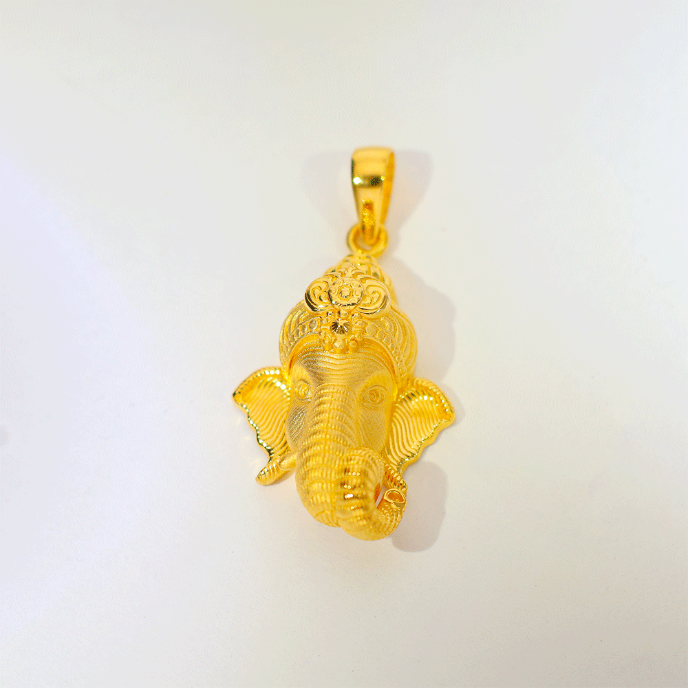 Divine Ganesh Gold Pendant - Image 2