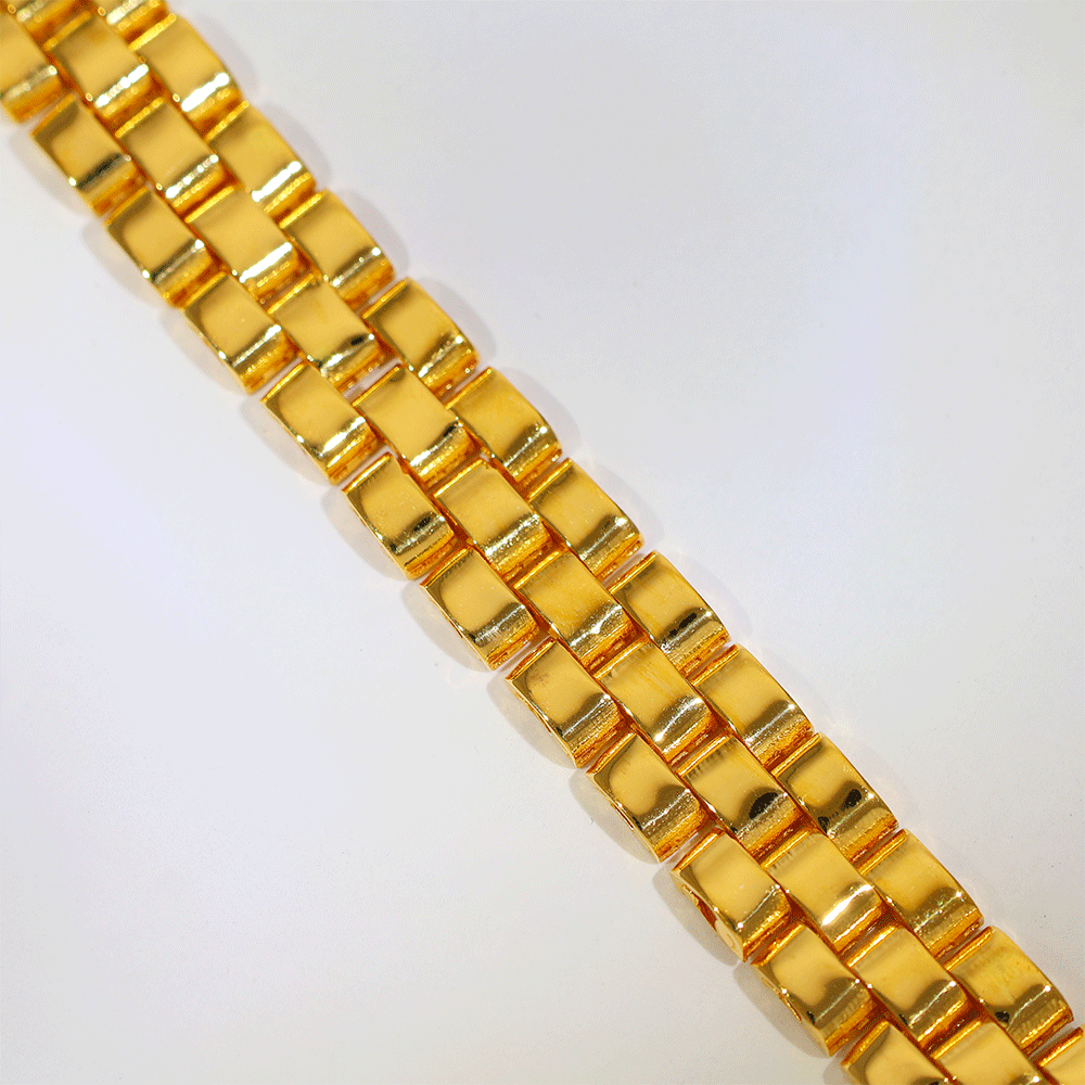 Box Link Gold Gents Bracelet