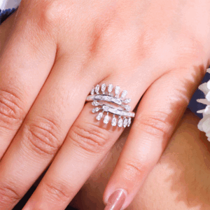 Radiant Crown Leaf Ring