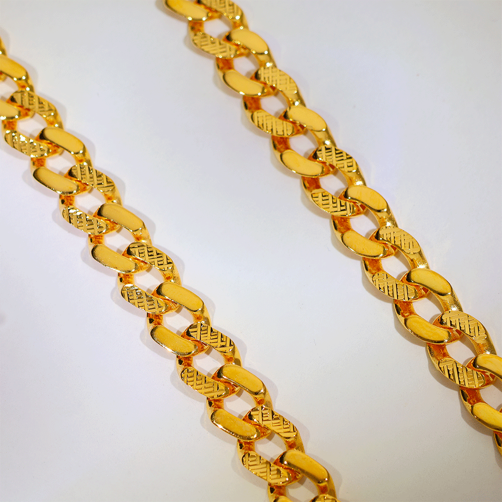 Dual Texture Gold Chain