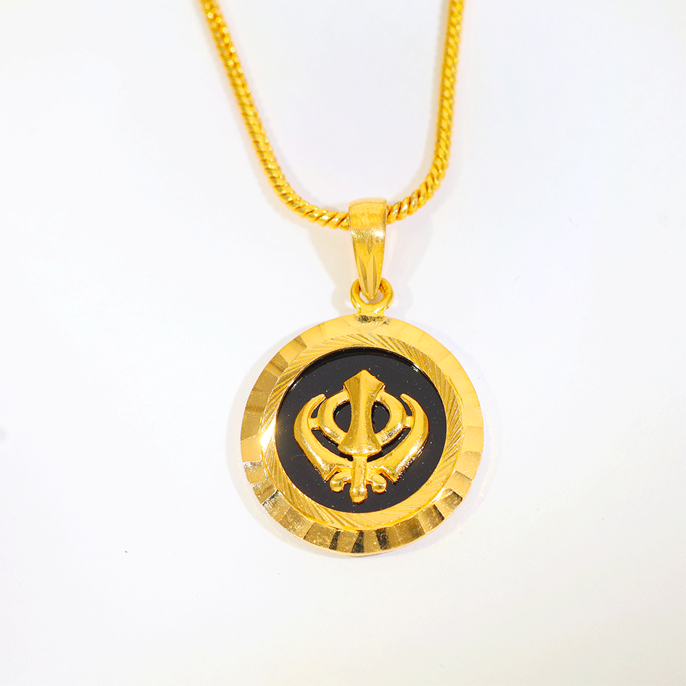 Khanda Gold Pendant - Image 3