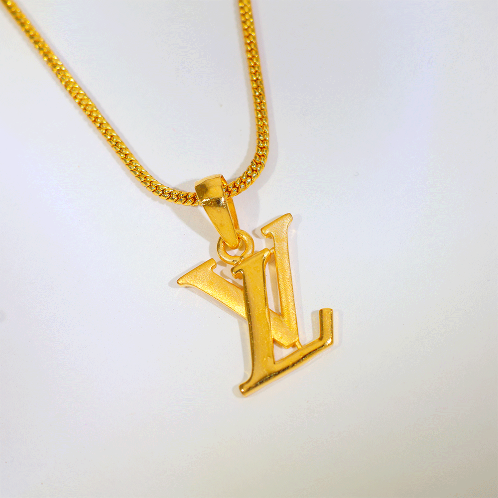 Signature Initial Gold Pendant