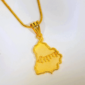 Punjab Map Gold Gents Pendant