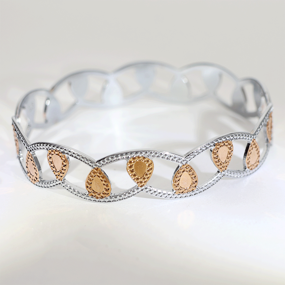 Regal Teardrop Link Kada Bangles - Image 3