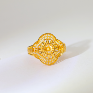 Golden Bloom Aura Ring