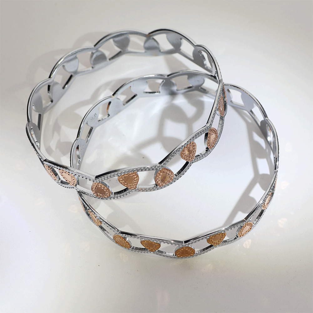 Regal Teardrop Link Kada Bangles - Image 5