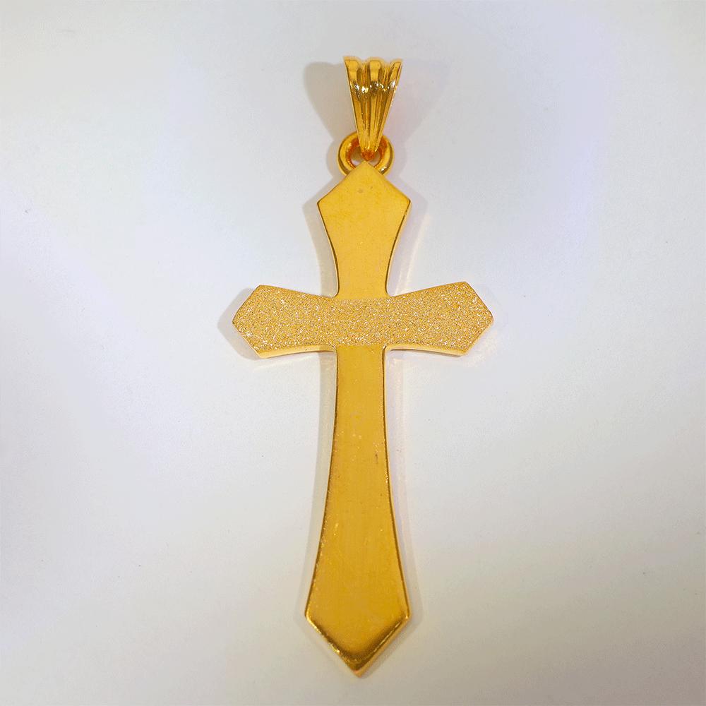 Classic Cross Gold Gents Pendant - Image 4