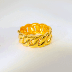 Cuban Link Gold Ring