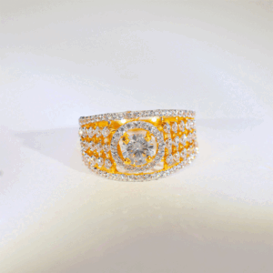 Halo Sparkle Gold Ring