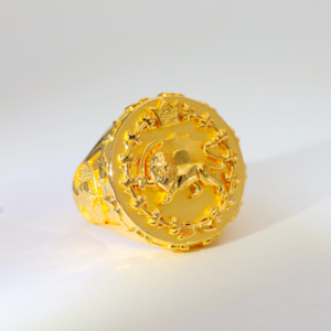 Lion Crown Majesty 22K Gold Ring